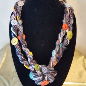 Handmade fiber necklace